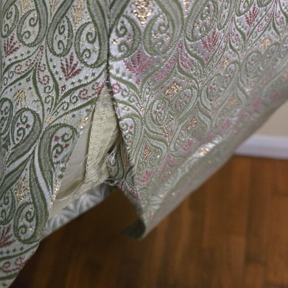 Isabel Ardee Designer Jaquard Spaghetti Strap Sheath Dress Celery Green Size 6 - Picture 9 of 9